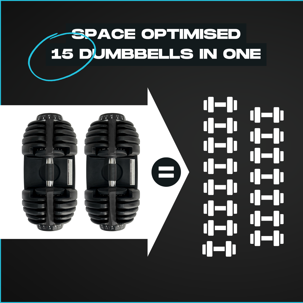 24kg Adjustable Dumbbell (Pair)