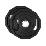 12 Sided HD Bumper Weight Plates Rubber - 5kg to 25kg