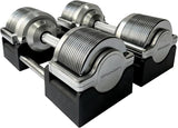 32kg CHROME Adjustable Dumbbell (Pair) - 1kg Increment