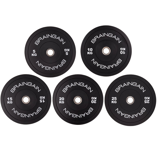 Black HD Bumper Weight Plates Rubber - 5kg to 25kg