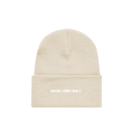 Almond BRAINGAIN GOOD VIBES ONLY BEANIE (2nd)